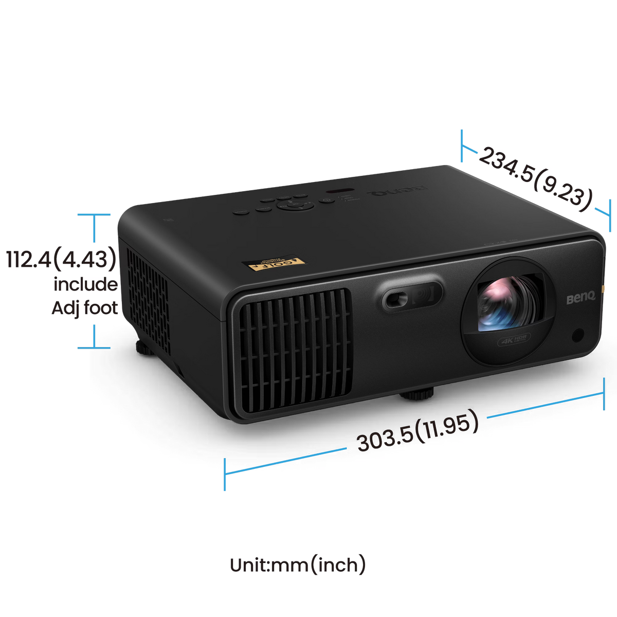 BenQ AK700ST 4000-Lumen 4K Short Throw Laser Golf Simulator Projector